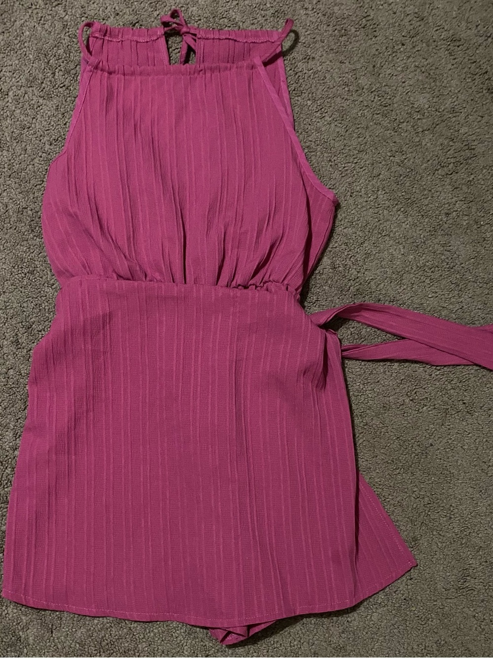 SHEIN Pink Sleeveless Halter Romper